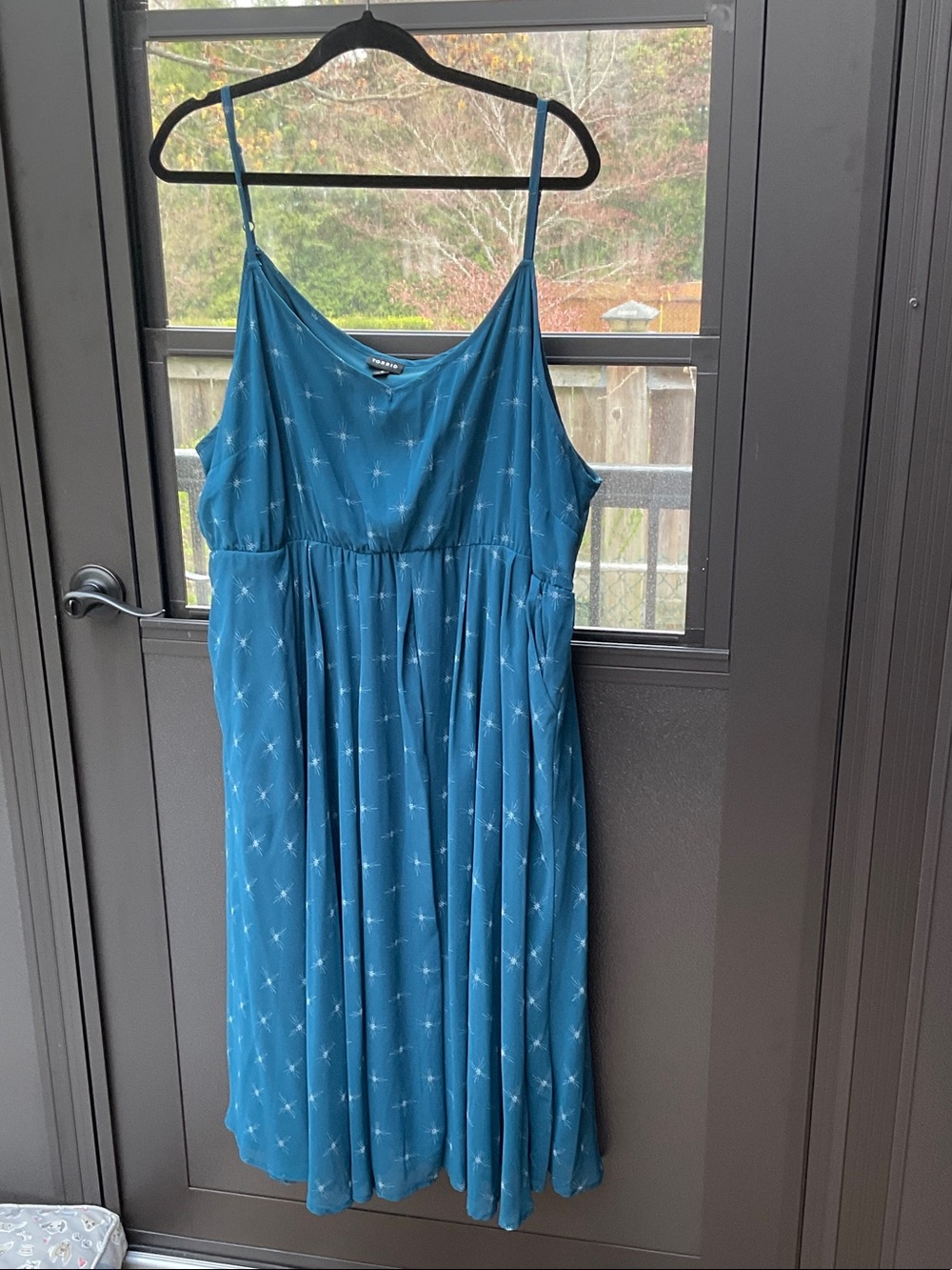 Torrid Teal Starburst Midi Dress